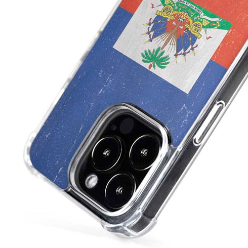 Haitian Flag Distressed iPhone 16 Pro MagSafe Case
